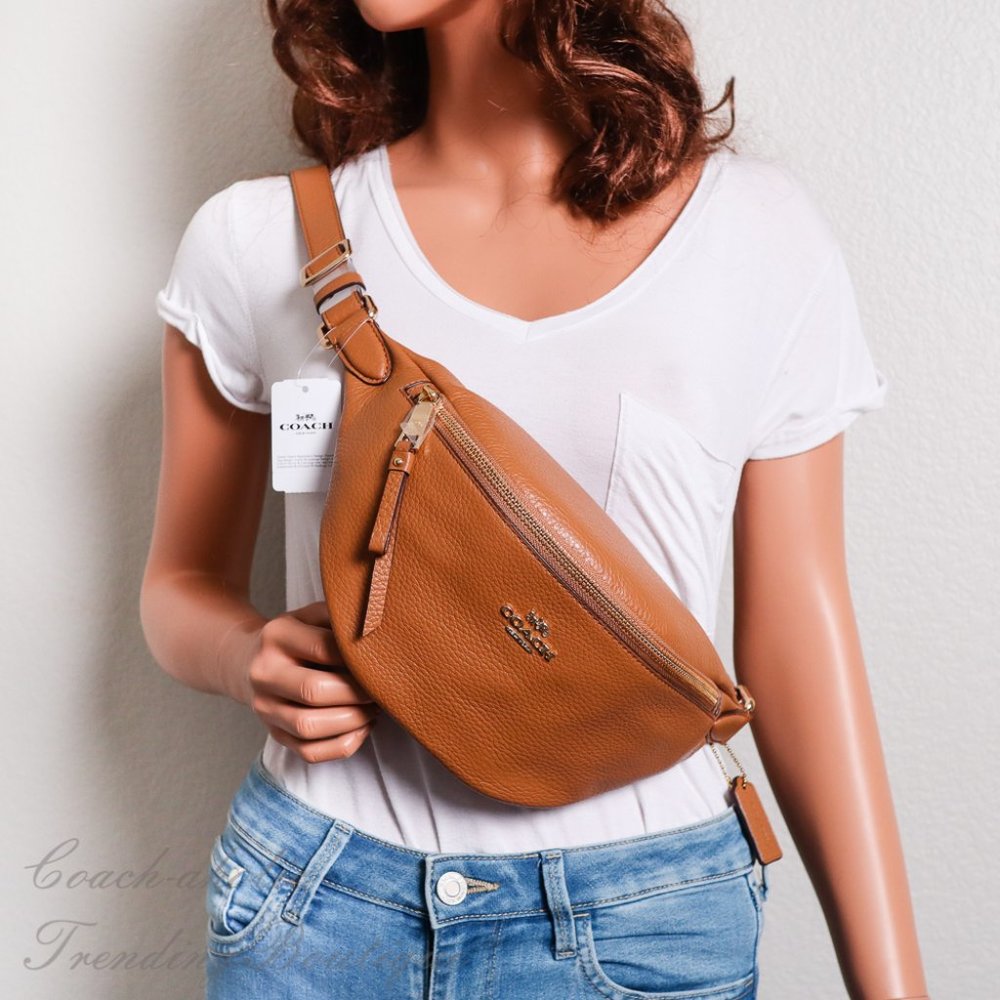 NWT Coach Pebble Leather Belt Bag Fanny Pack